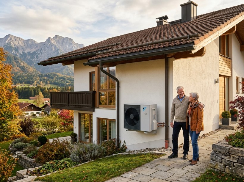 Wärmepumpe bei Familie Brändle in Oberstdorf