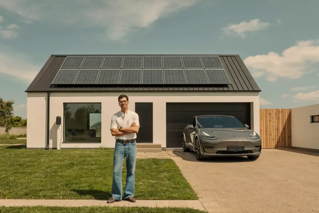 Haus mit Photovoltaikanlage im Allgäu