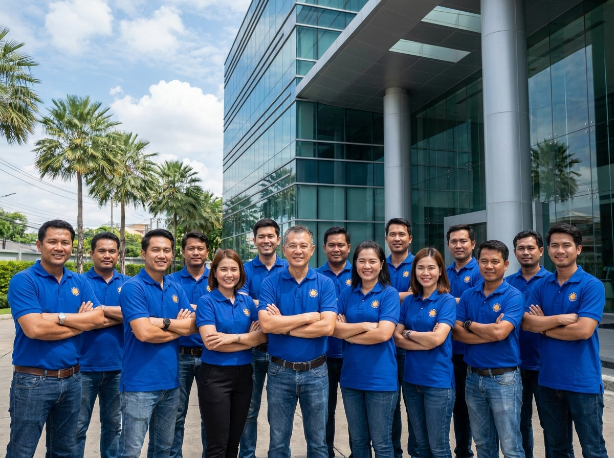 Sonnen-Energie team in Thailand